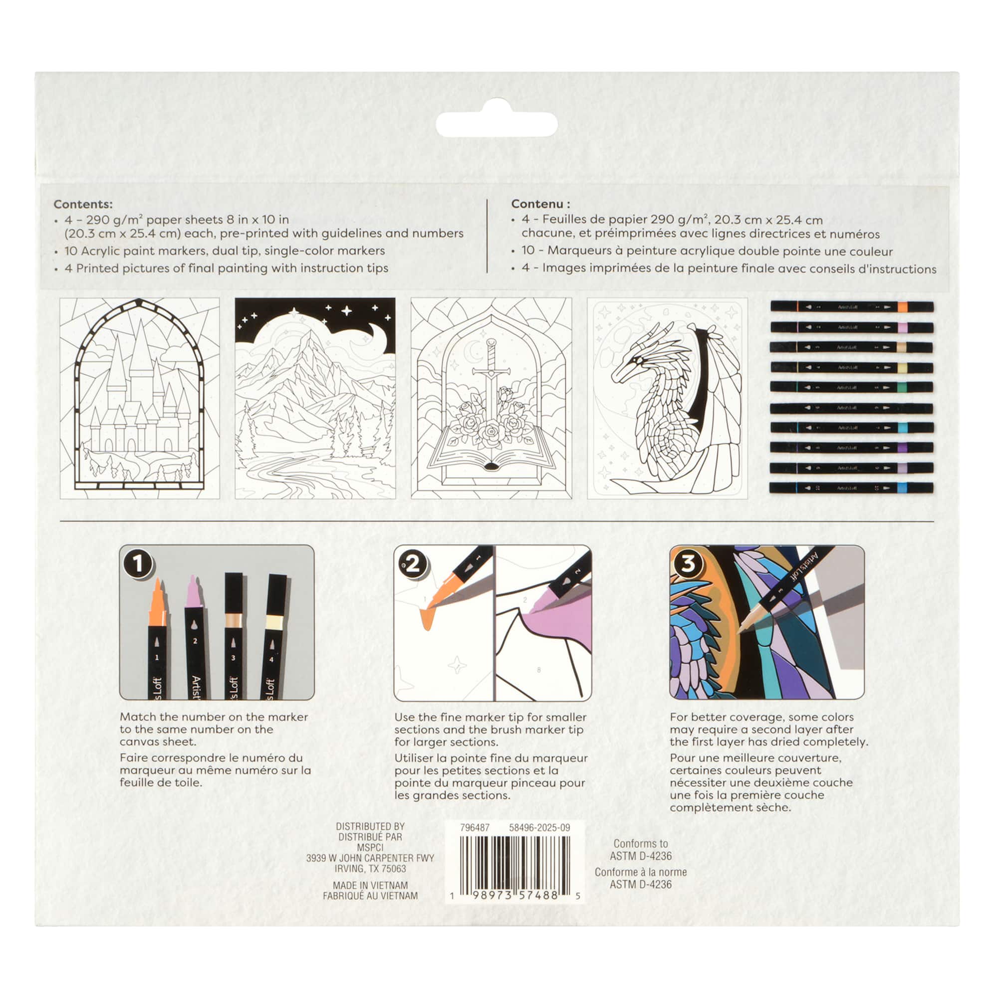Starlight Dragon Paint Marker-by-Number Kit by Artist's Loft®